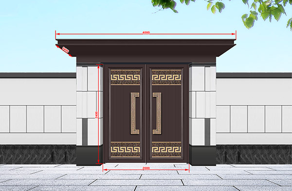 庭院铝艺大门效果图