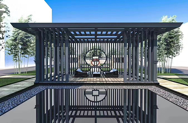 铝艺凉亭效果图