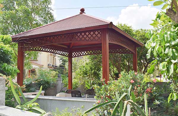 中式别墅铝艺凉亭